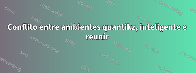 Conflito entre ambientes quantikz, inteligente e reunir