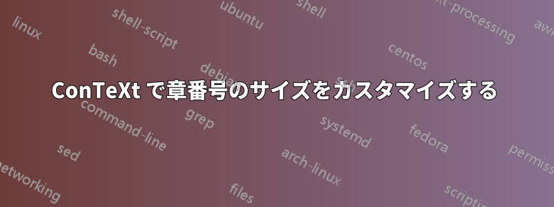 ConTeXt で章番号のサイズをカスタマイズする