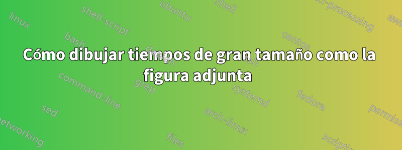 Cómo dibujar tiempos de gran tamaño como la figura adjunta 