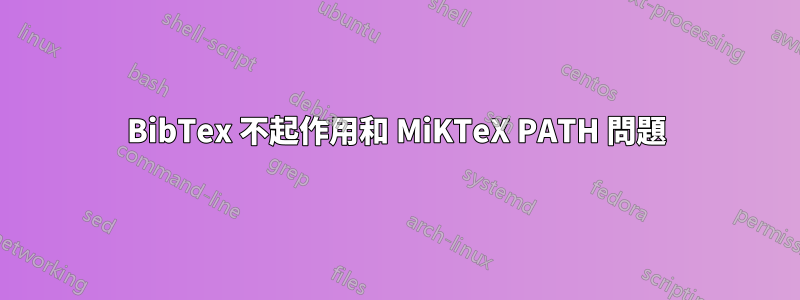 BibTex 不起作用和 MiKTeX PATH 問題