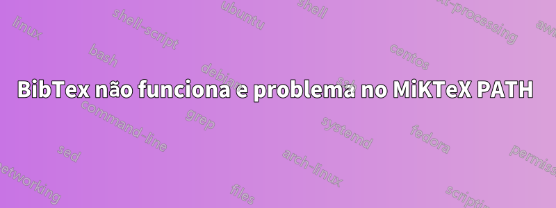 BibTex não funciona e problema no MiKTeX PATH