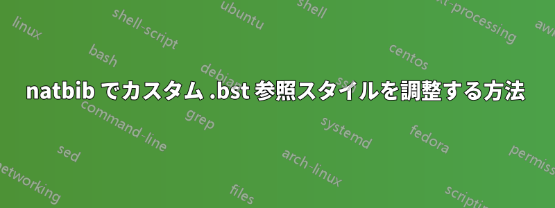 natbib でカスタム .bst 参照スタイルを調整する方法