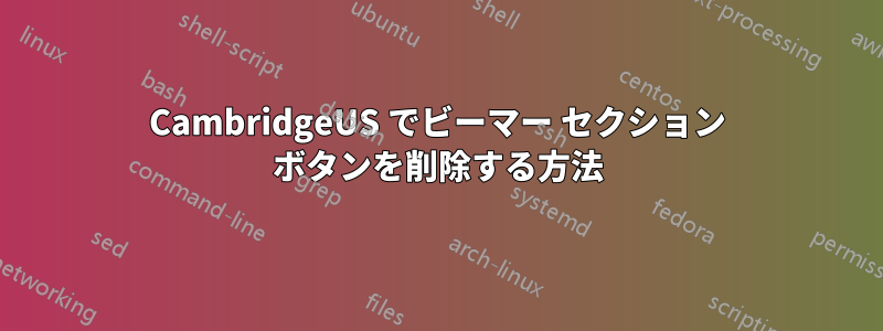 CambridgeUS でビーマー セクション ボタンを削除する方法