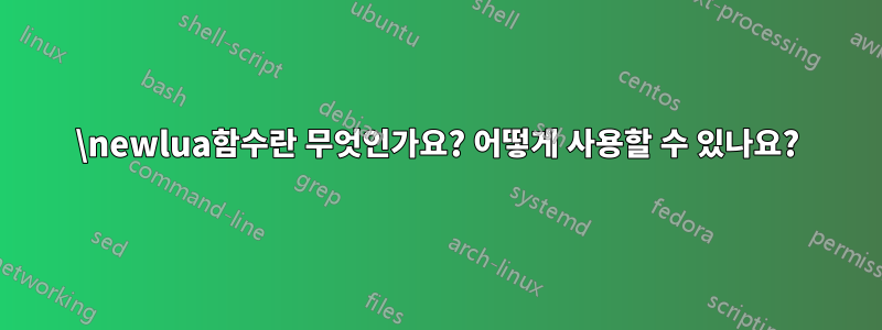 \newlua함수란 무엇인가요? 어떻게 사용할 수 있나요?