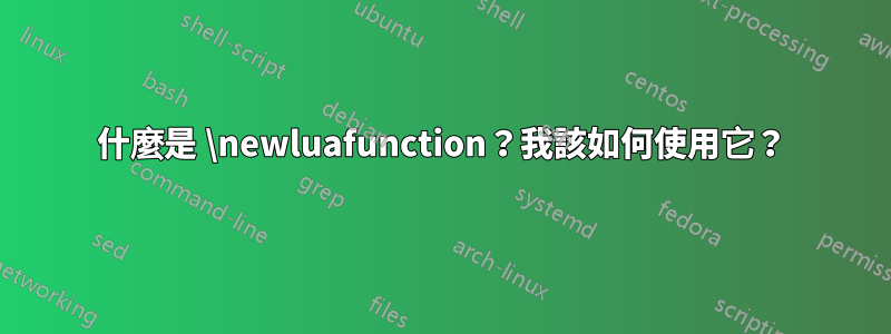 什麼是 \newluafunction？我該如何使用它？