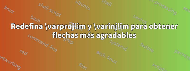 Redefina \varprojlim y \varinjlim para obtener flechas más agradables