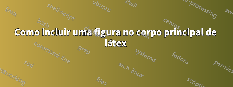 Como incluir uma figura no corpo principal de látex