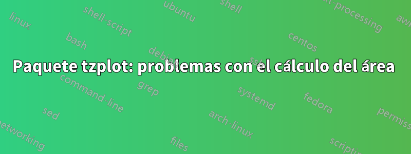 Paquete tzplot: problemas con el cálculo del área