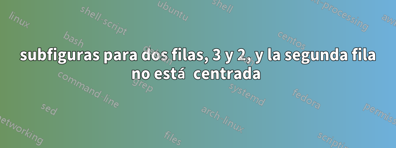 5 subfiguras para dos filas, 3 y 2, y la segunda fila no está centrada