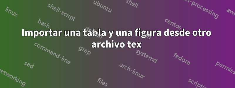 Importar una tabla y una figura desde otro archivo tex