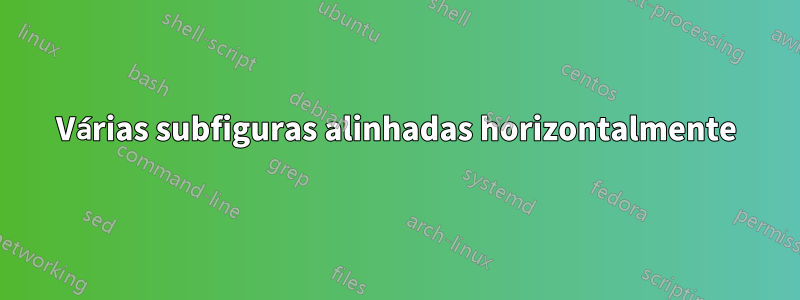 Várias subfiguras alinhadas horizontalmente