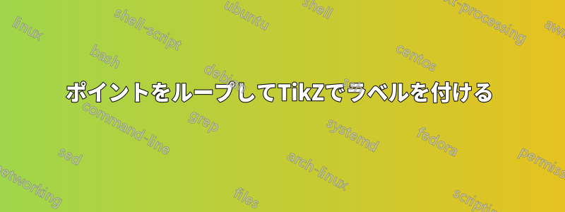 ポイントをループしてTikZでラベルを付ける