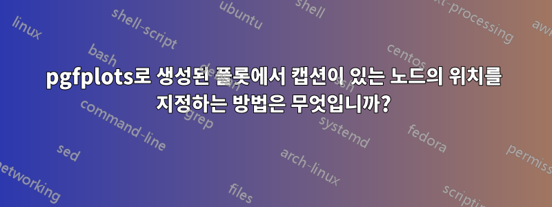 pgfplots로 생성된 플롯에서 캡션이 있는 노드의 위치를 ​​지정하는 방법은 무엇입니까?