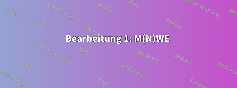 Bearbeitung 1: M(N)WE