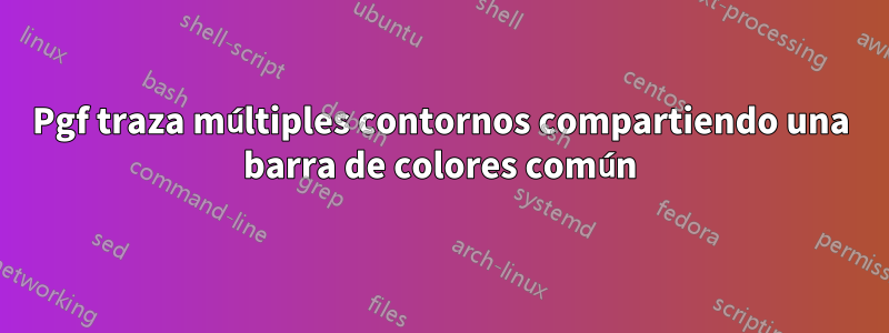 Pgf traza múltiples contornos compartiendo una barra de colores común