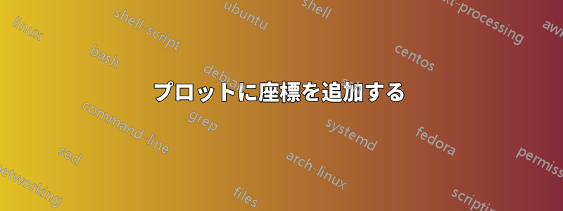 プロットに座標を追加する