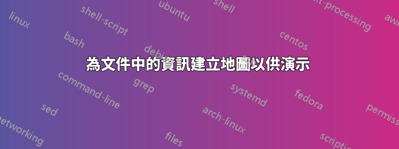 為文件中的資訊建立地圖以供演示