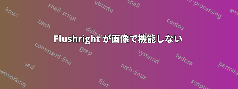 Flushright が画像で機能しない