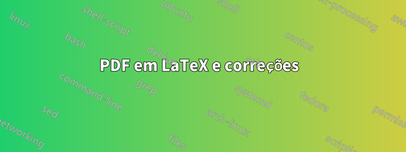 PDF em LaTeX e correções 