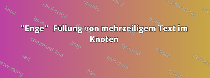 "Enge" Füllung von mehrzeiligem Text im Knoten