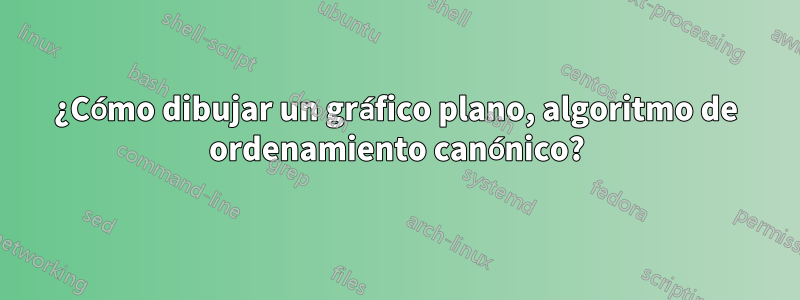 ¿Cómo dibujar un gráfico plano, algoritmo de ordenamiento canónico?