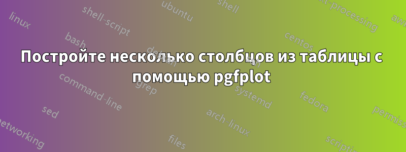 Постройте несколько столбцов из таблицы с помощью pgfplot