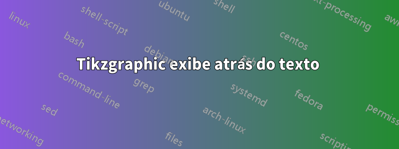 Tikzgraphic exibe atrás do texto