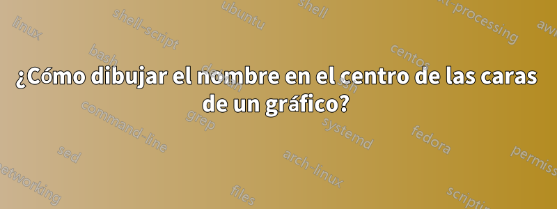 ¿Cómo dibujar el nombre en el centro de las caras de un gráfico?