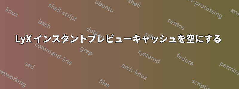 LyX インスタントプレビューキャッシュを空にする