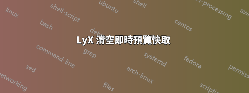 LyX 清空即時預覽快取