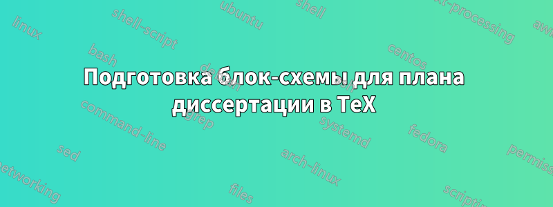 Подготовка блок-схемы для плана диссертации в TeX