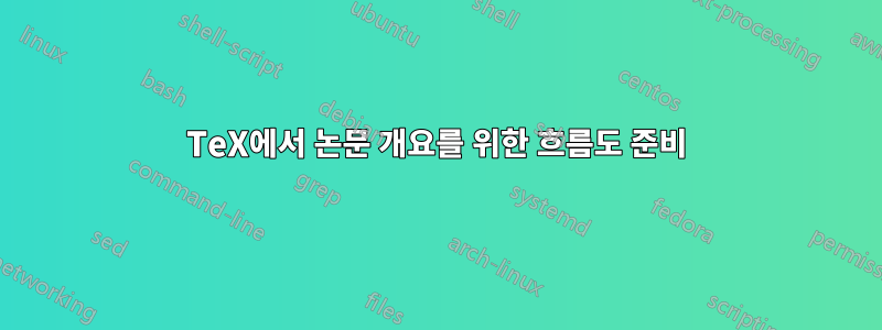 TeX에서 논문 개요를 위한 흐름도 준비