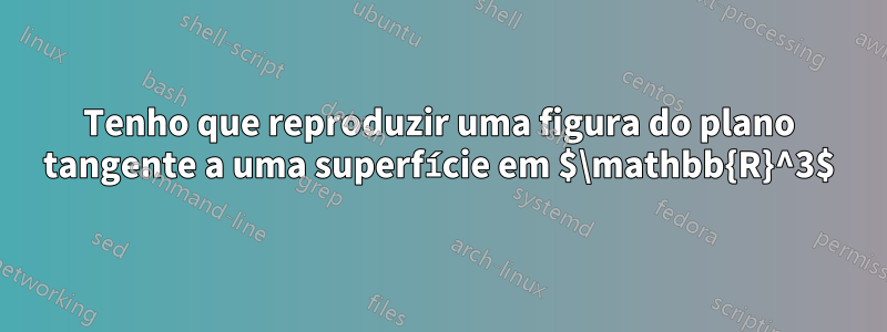 Tenho que reproduzir uma figura do plano tangente a uma superfície em $\mathbb{R}^3$