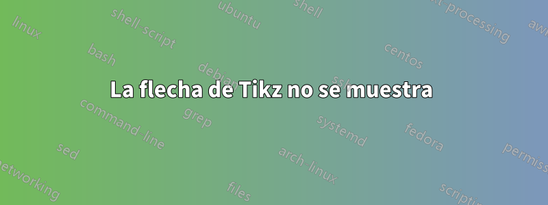 La flecha de Tikz no se muestra