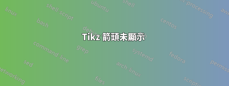 Tikz 箭頭未顯示