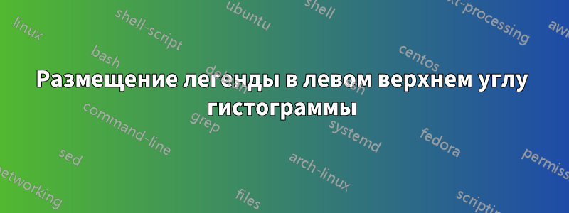 Размещение легенды в левом верхнем углу гистограммы