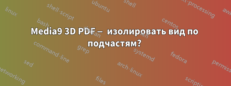 Media9 3D PDF — изолировать вид по подчастям?