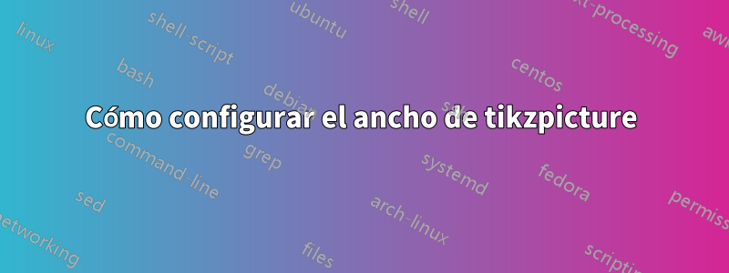 Cómo configurar el ancho de tikzpicture