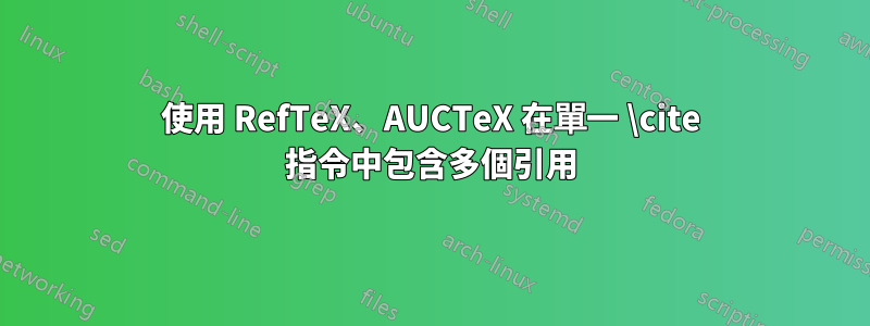 使用 RefTeX、AUCTeX 在單一 \cite 指令中包含多個引用