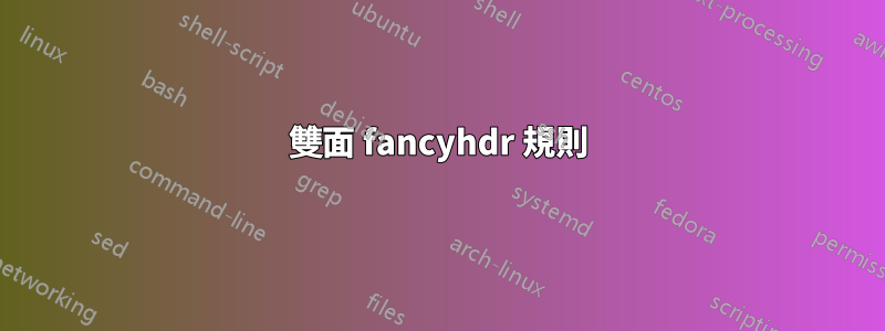 雙面 fancyhdr 規則