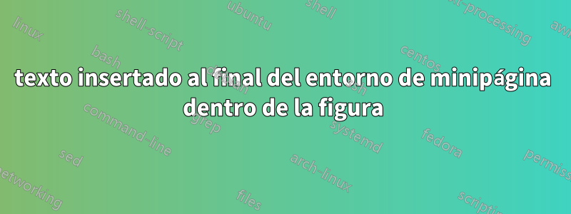 texto insertado al final del entorno de minipágina dentro de la figura