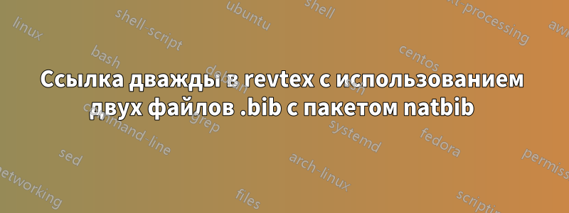 Ссылка дважды в revtex с использованием двух файлов .bib с пакетом natbib