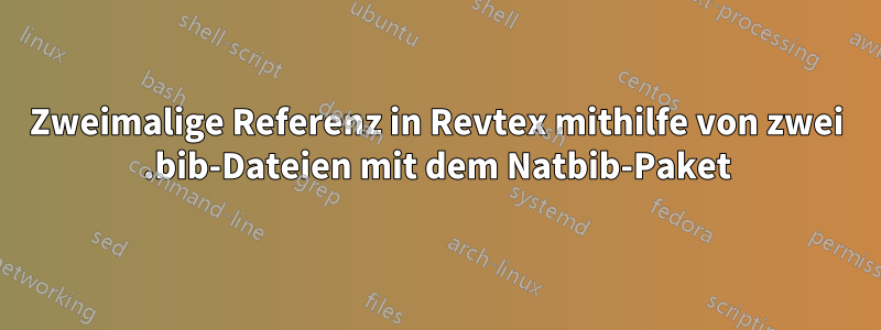 Zweimalige Referenz in Revtex mithilfe von zwei .bib-Dateien mit dem Natbib-Paket