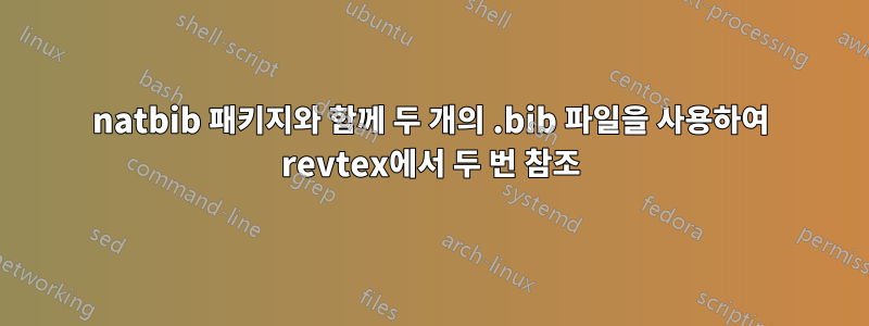 natbib 패키지와 함께 두 개의 .bib 파일을 사용하여 revtex에서 두 번 참조