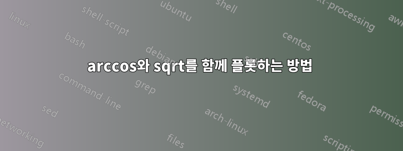 arccos와 sqrt를 함께 플롯하는 방법