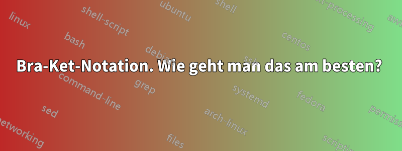 Bra-Ket-Notation. Wie geht man das am besten?