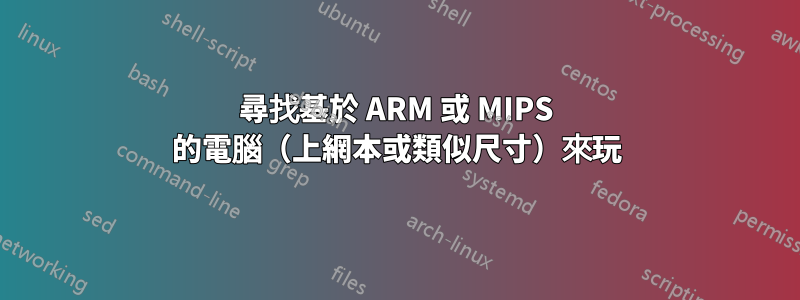 尋找基於 ARM 或 MIPS 的電腦（上網本或類似尺寸）來玩