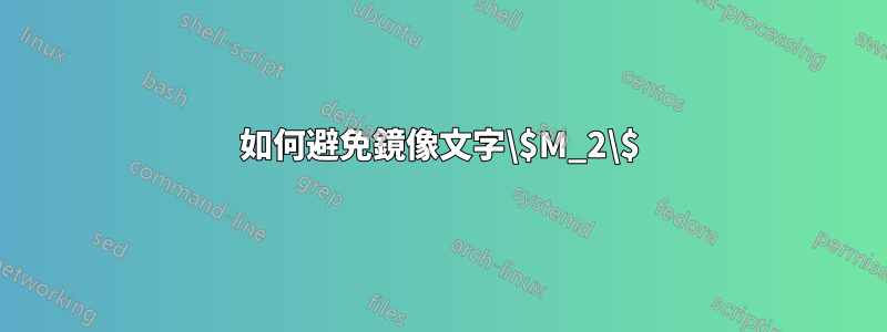 如何避免鏡像文字\$M_2\$