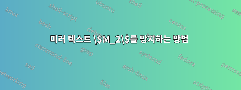 미러 텍스트 \$M_2\$를 방지하는 방법