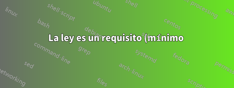 La ley es un requisito (mínimo) de variedad (complejidad)